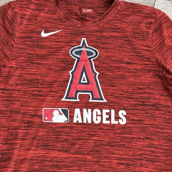 MLB Los Angeles Angels Anaheim Nike Dri Fit Team Issued Shirt Athletic Workout - Picture 2 of 8